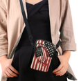 thumbnail image 4 of HELLHERO Vintage US Flag Football Polyester Crossbody Bags Double-layer Daily Use with Zipper Closed, 4 of 7