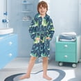 thumbnail image 5 of FORMRS Niños Bathrobe Unisex Hooded Robe Soft Plush Pajamas Sleepwear, Size 2-3T, Sharks Pattern, 5 of 7