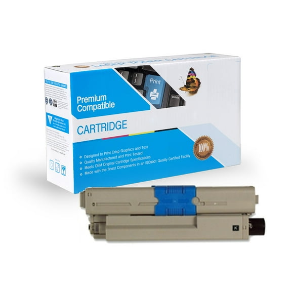 FantasTech Compatible with Okidata 44469801 (Type C17) Toner- Black, 2-Pack, with Free Delivery