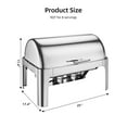 thumbnail image 3 of Faitaliicy Rectangular Roll Top Chafing Dish Buffet Set Chafing Dishes For Buffet Stainless Steel Commercial Roll Top Lid Food Service Warmer For Parties Wedding Birthday Christmas, 3 of 7