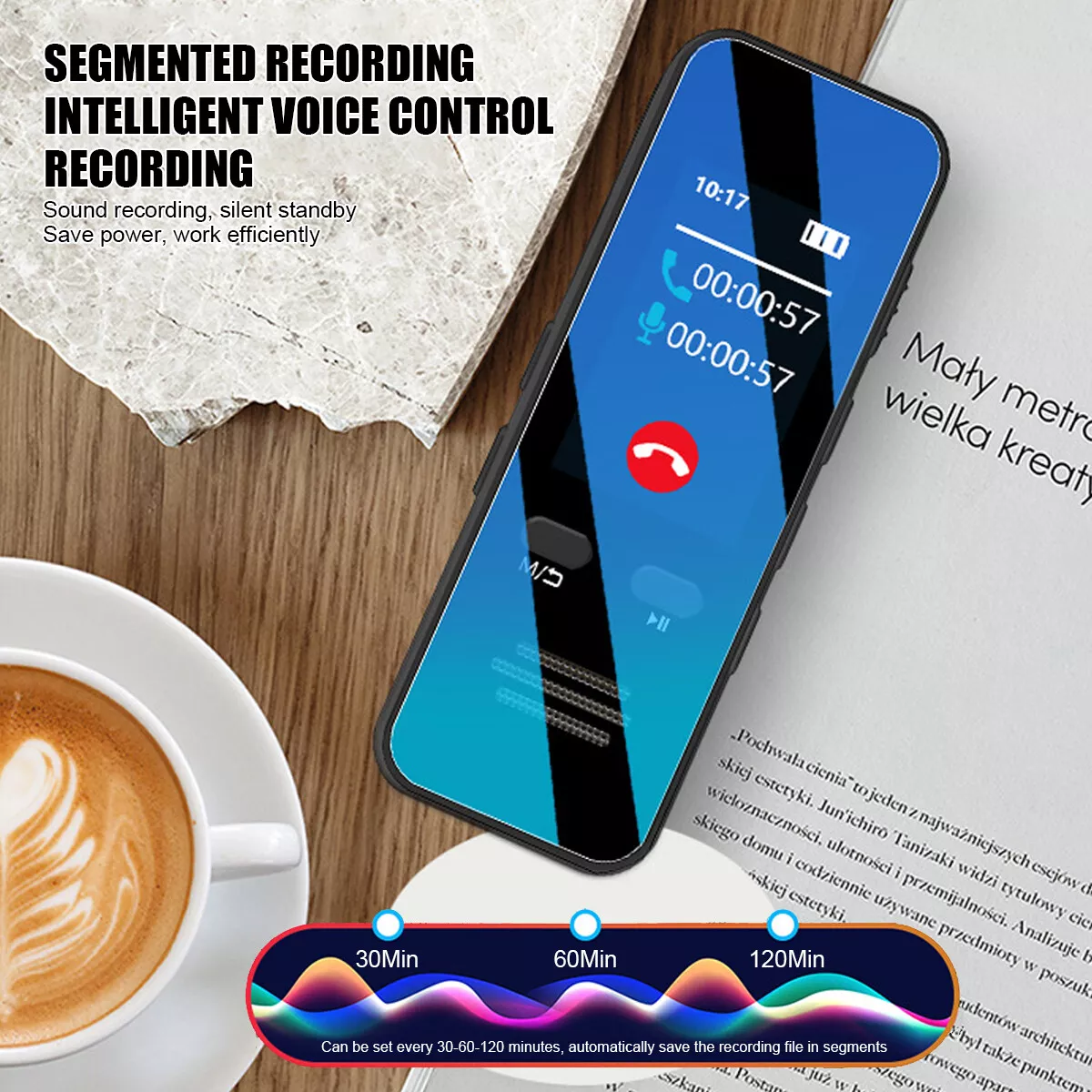 Lecture Digital Voice Recorder Dictaphone Audio MP3 Sound Mini Spy Recorder Mic