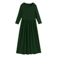 thumbnail image 1 of 2025 Robe Patineuse à Manches Longues pour Tout-Petit Col Rond Solide Ample Vintage s Robe Décontractée Tenue Quotidienne Longue P Robe Dos Maxi Princesse, 1 of 5