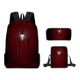 thumbnail image 2 of 3Pcs Spider Vibrant Printed Backpack Set with Lunch Organizer and Pencil Storage Case for School Travel Daily Use Superhero Hero Web Pattern Print #11, 2 of 6