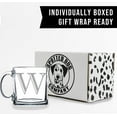 thumbnail image 6 of Spotted Dog Company Etched Monogram 12oz Clear Glass Coffee Mug (Letter W), A-Z Customized Coffee Gifts for Coffee Lovers, Custom Engraved Gifts for Women Her, Personalized Gift for Men, Initial, 6 of 6