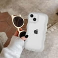 thumbnail image 3 of for iPhone 13 Pro Max Case, Cute Kawaii Curly Wave Frame Shape Soft TPU Silicone Phone Case with iPhone 13 Pro Max, Shockproof Protective Phone Cover for Women Girls, Transparent, 3 of 13