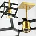 thumbnail image 6 of JONATHAN Y Girard 9.25" 1-Light Farmhouse Industrial Iron LED Pendant, Black/Brass Gold, 6 of 12