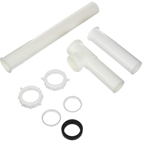 Plumb Pak End Outlet Kit - Polypropylene, Complete Kitchen Drain Repair - 1.5" x 16", White