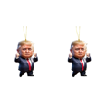 thumbnail image 1 of Patriótico Donald Trump 2024 Adorno Navideño Acrílico Dibujos Animados (E), 1 of 4
