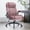 Pink, variant on High Back Office Chair with Lockable Wheels, 400lbs Large Fabric Executive Desk Chair, Adjustable Lumbar Support Flip up Arms, Ergonomic Home Office Computer Chair with Storage Pocket, Black