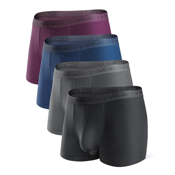 Ropa interior para hombre DAVID ARCHY, bañadores modales ultrasuaves, paquete de 4