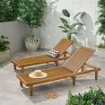 thumbnail image 3 of Noble House Nadine Outdoor Wood Chaise Lounge in Teak (Set of 2), 3 of 12