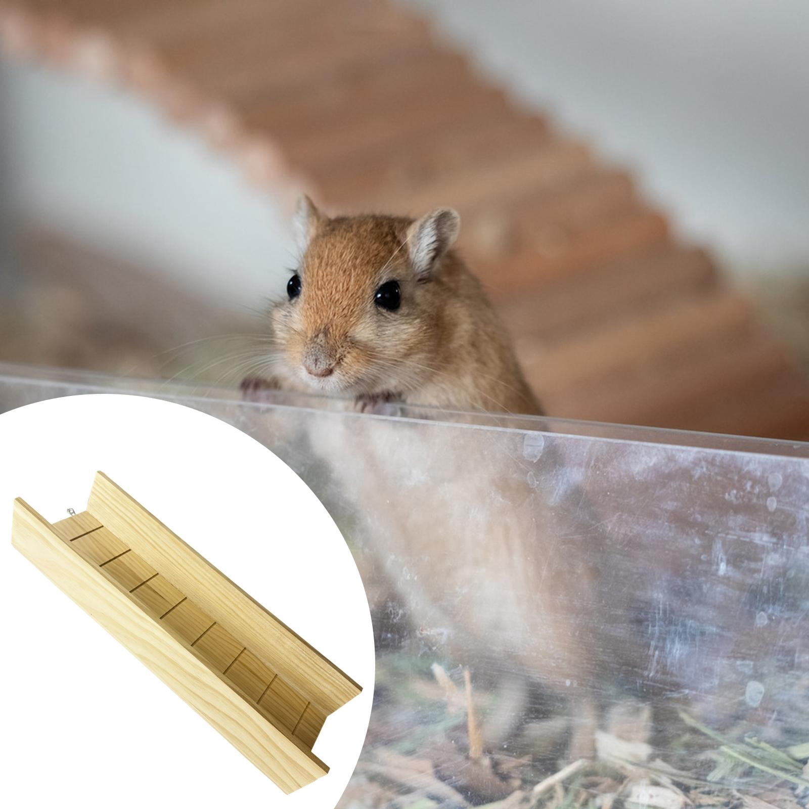 EHJRE Hamster Wooden Ladder Climbing Bridge Bridge Accessory Wooden Chew Stick Creative Climbing Toy Cage Decoration for Hamsters, Gerbils, Degus, And Ferre 12.5cmx40cm