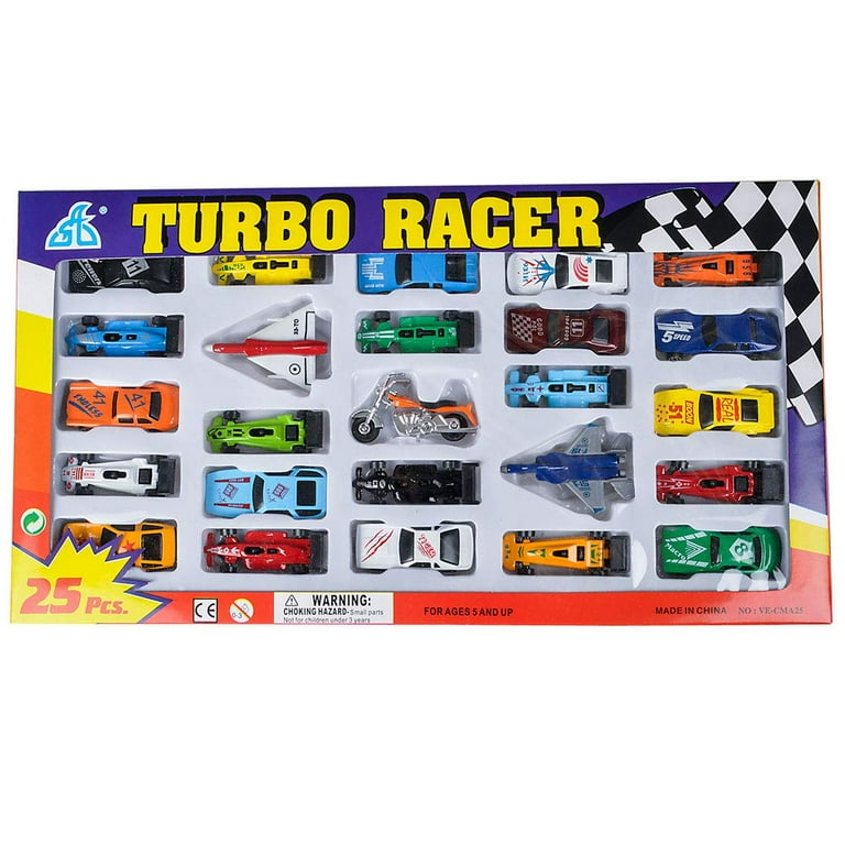 Rhode Island Novelty Turbo Racer Die Cast Car and Motorcycle Set