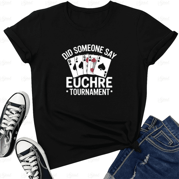 Euchre Tournament Card Game Playing Board Games Player Unisex T-Shirt, up to size 5XL