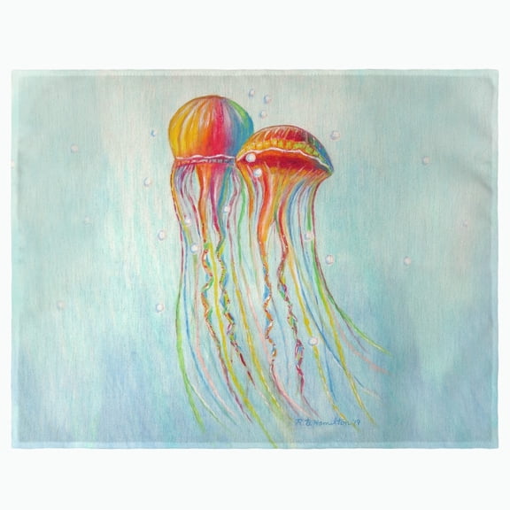 Betsy Drake Interiors Colorful Jellyfish Place Mat Set of 4