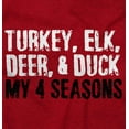 thumbnail image 2 of Funny Hunting 4 Seasons Deer Elk Fowl Men's Graphic T Shirt Tees Brisco Brands M, 2 of 6
