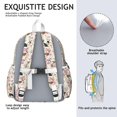 thumbnail image 5 of Chihuahua and Flower Florals Backpack for School,Cute School Bag,Schoolbag with Adjustable Shoulder Straps & Padded Back,13.4"x11"x4.7", 5 of 6