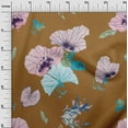 thumbnail image 3 of oneOone Cotton Jersey Dark Mustard Fabric Leaves & Floral Fabric For Sewing Printed Craft Fabric By The Yard 58 Inch Wide, 3 of 6