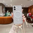 thumbnail image 1 of Transparent Magnetic Phone Case For iPhone 16 15 14 13 Mini 12 11 Pro XS Max XR 8 7 Plus Crossbody Strap Rope For Magsafe Cover LUHAN, 1 of 7