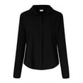 thumbnail image 4 of POETANCE Super Soft Wrinkle Free Button Down Shirts for Women Formal Work Dress Blouses Tops Womens Button Down Shirts Boyfriend Long Sleeve Oversized Blouses Tops Clearance sale One Size, 4 of 4
