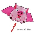 thumbnail image 3 of Cometa grande de cola de 1,6 m, fácil de volar, cometa de viento, cometa de vuelo colorida para niños y niñas Tmvgtek libre de BPA, 3 of 8