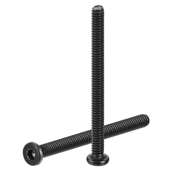 Uxcell 12Pack 1/4-20x3" Furniture Bolt Nut Hex Socket Drive Round Head Screws