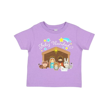 

Inktastic Feliz Navidad Cute Nativity Scene Gift Toddler Boy or Toddler Girl T-Shirt