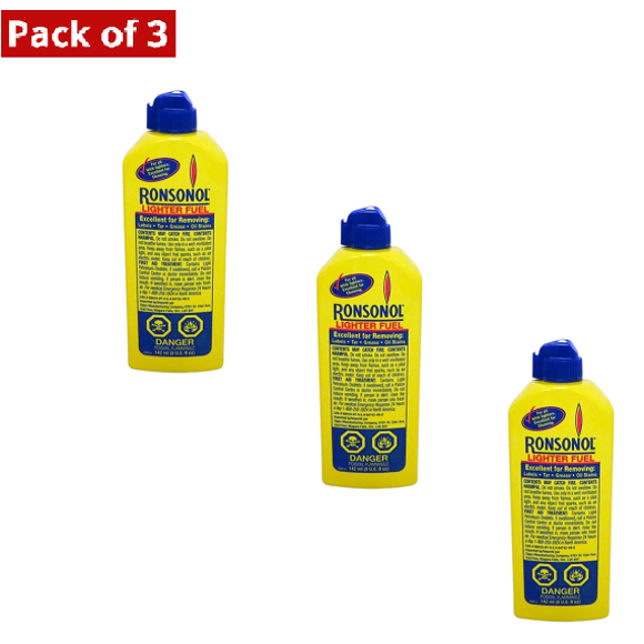 Ronsonol Lighter Fluid 142 Ml - Pack of 3