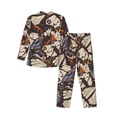 thumbnail image 2 of Bingfone Men'S Pajama Set 2 Piece Loungewear Pjs, Long Sleeve With Pajama Pants-Vector Butterflies, 2 of 9