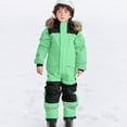 thumbnail image 5 of AWZXDE Kids Ski Jackets and Pants Set Windproof Leisure Snowsuit Warm Winter Snowboarding Insulated Coat Support to evryday Green,4-5 Years, 5 of 8