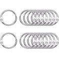 thumbnail image 1 of 100 Pieces Loose Leaf Binder Rings, 1" Diameter, Nickel Plated Metal Office Book Rings Key Rings, 1 of 4