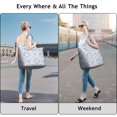 thumbnail image 4 of Flower Women's Large Weekend Travel Bag Moving Canvas Handbag Thick Double Layer Beach Weekend Travel Unisex Hospital Maternity Delivery with Toiletry Waterproof, 4 of 5