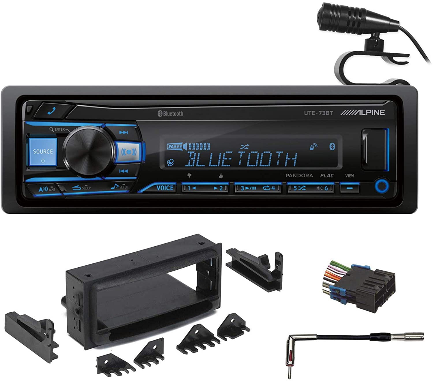 Alpine UTE-73BT Digital Media Bluetooth Car Stereo Receiver w/USB+