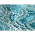 thumbnail image 4 of Ambesonne Aqua Quilted Bedspread Set 3 Pcs, Mandala Round, Queen Size, Turquoise Teal White, 4 of 5