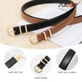 thumbnail image 6 of SUOSDEY Women Leather Belts for Jeans Gold Buckle Ladies Leather Belt 2 Pack, 6 of 7