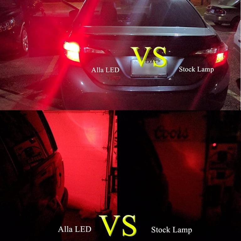 Alla Lighting 7443 39-LED Bulbs - Vivid Red For Brake/Tail/Center Stop Lights