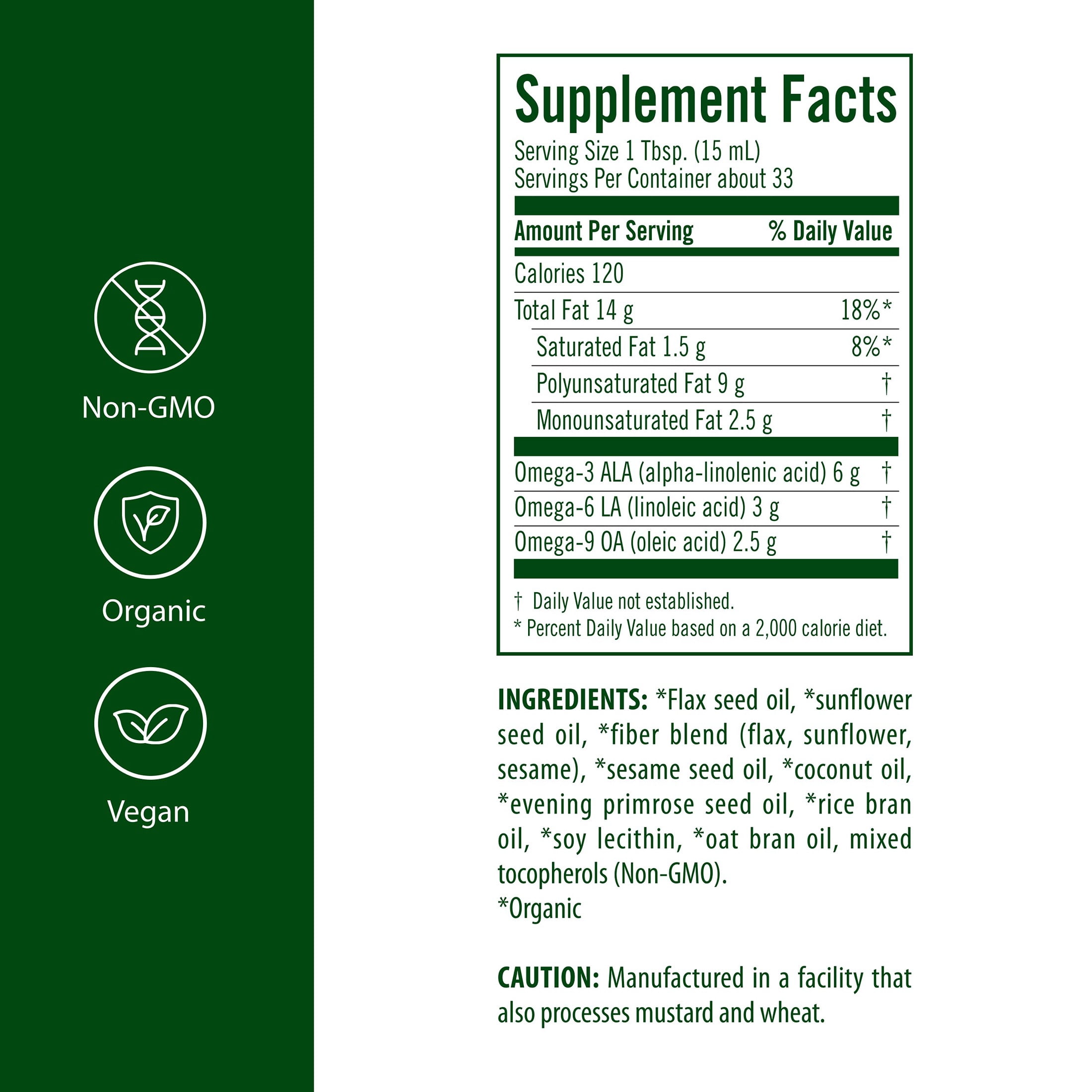 Flora - Udo's Choice High-Lignan 369 Omega Oil Blend, Udo's Oil Balanced 2:1:1 Ratio of Omega Fatty Acids, Made with Organic Flax, Sesame & Sunflower Seed Oils, 17-Fl Oz. Glass Bottle