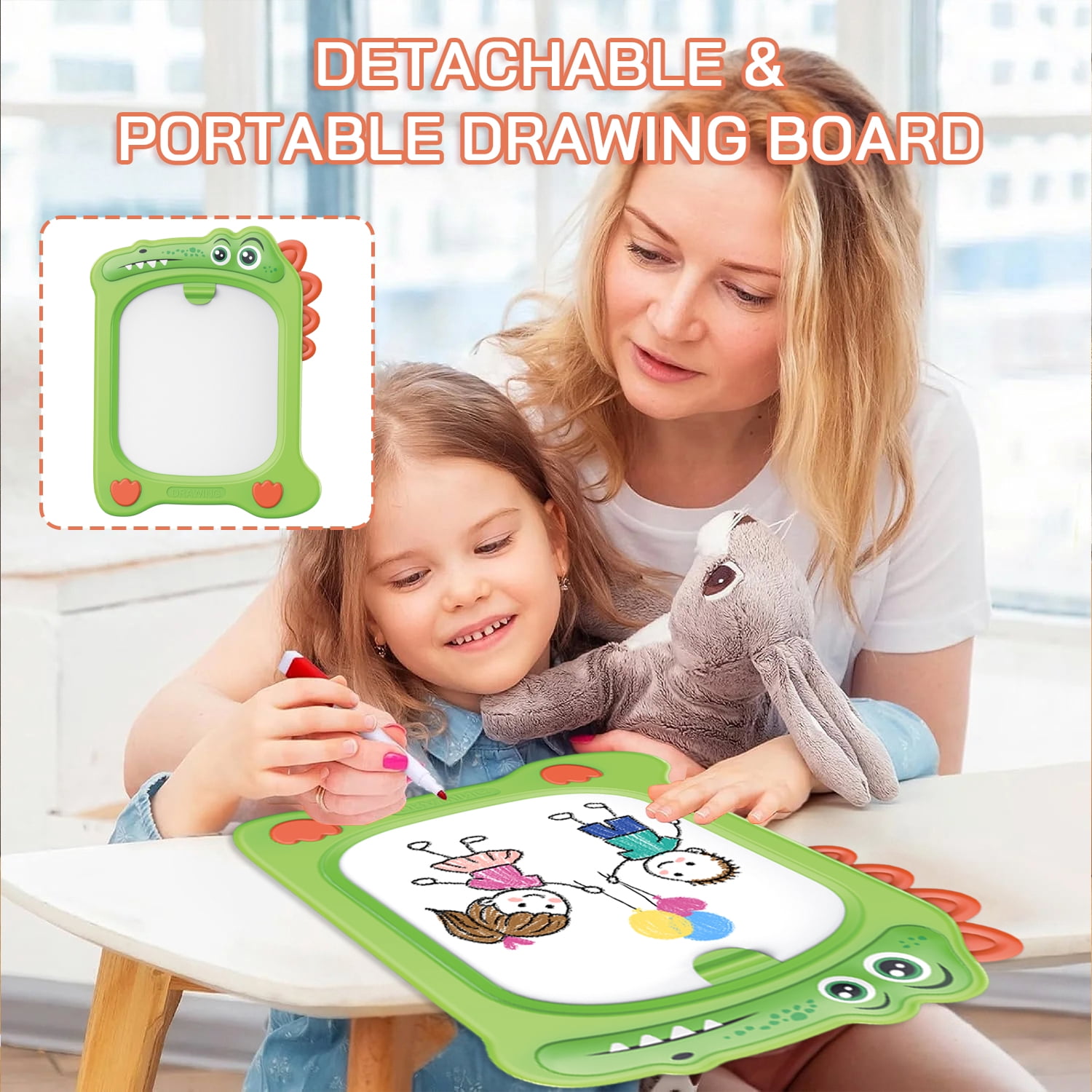 Caunedy Easel for Kids, Magnetic Drawing Board for Boys & Girls, Birthday Gift for 2 3 4 Year Old