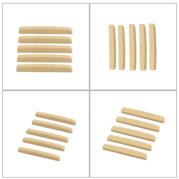 Zehuanyu 5 Pcs Classical Guitar Acoustic Bone Nut Instrument Accessory