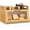 S-Natural, variant on Extra Large Bread Box, Double Layer Bread Box for Homemade Bread, Bamboo Wooden Bread Storage Container with Tool Holder & Handles & Window, Assembly Required(14.9" x 11" x 15.3") Brown