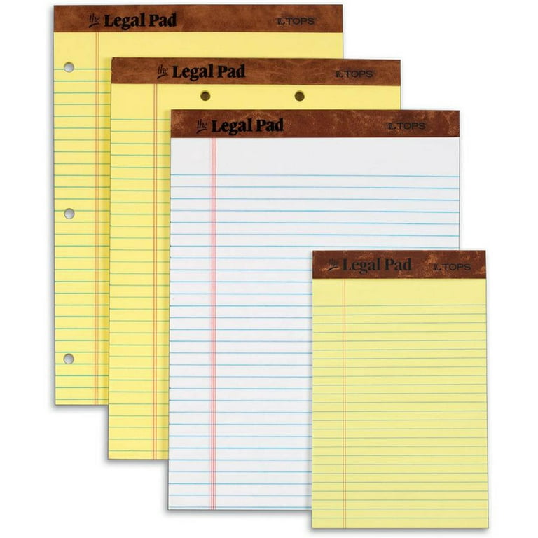 Legal/Wide Ruled 8-1/2 by 11-3/4 Legal Pad Canary (50 Sheets per Pad, 12 Pack)