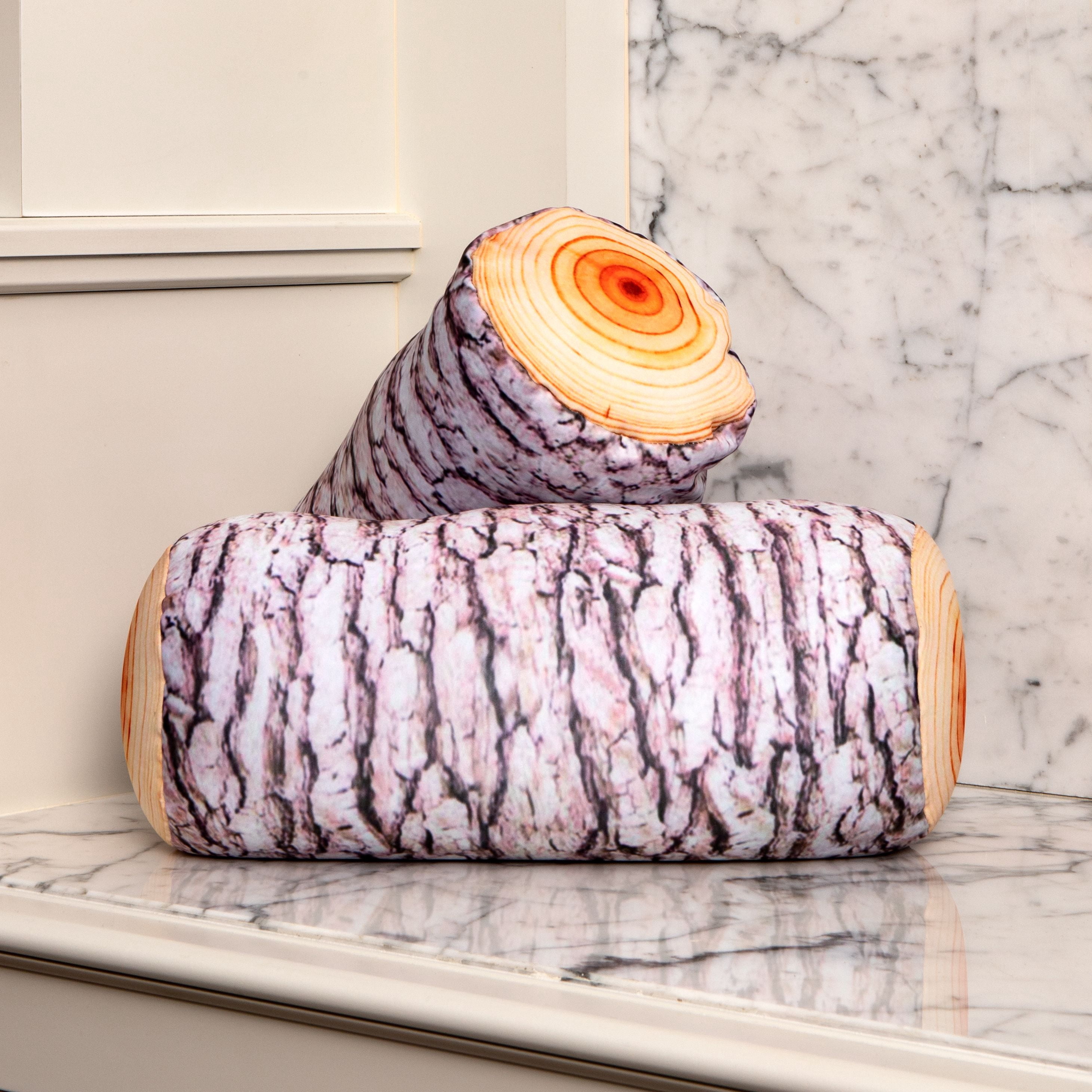 Deluxe Comfort Microbead Log Pillow - Perfect Post-Surgery Therapy Pillow - Airy Squishy Soft Deluxe Comfort Microbeads - Neck Pillow, Timber