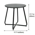 thumbnail image 3 of CERBIOR Round Metal End Table, Modern Nightstand, Weather Resistant, Side Table for Small Spaces, Living Room, Bedroom, Balcony Yard (Bright Black), 3 of 9