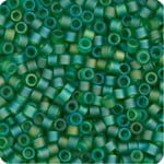 Miyuki Delica 10/0 RD 5.2gms DB0858 Perles de Rocaille Japonaises - Vert Transparent AB Mat - D858