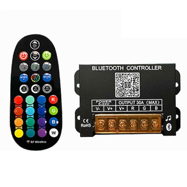 Bluetooth DC5-24V RGB LED Strip Light Controller 30A 4-Wire 3-Channel Constant Voltage Lamp RF 29-Ke