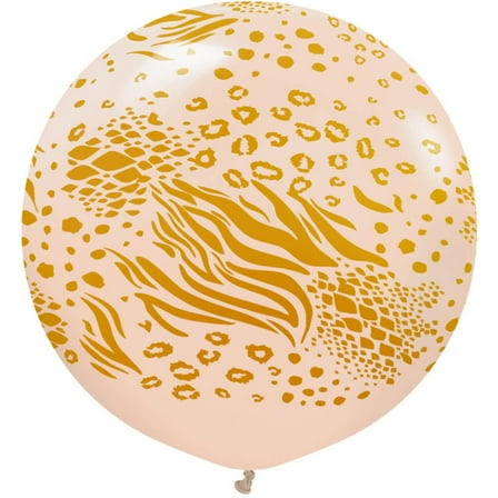 24 inch Kalisan Safari Mutant - Blush W/ Gold Ink Latex Balloons (1 Pack) - Party Supplies Decorations