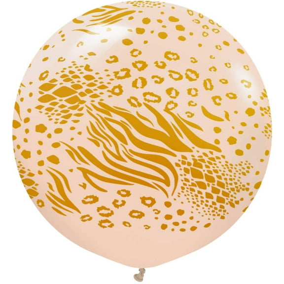24 inch Kalisan Safari Mutant - Blush W/ Gold Ink Latex Balloons (1 Pack) - Party Supplies Decorations