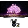 LG OLED83C1PUA 83 Inch OLED TV 2021 Model Bundle with Premium 2 Year Extended Protection Plan and LG TONE Free HBS-FN6 True Wireless Earbuds Bluetooth Meridian Audio with UVnano Case