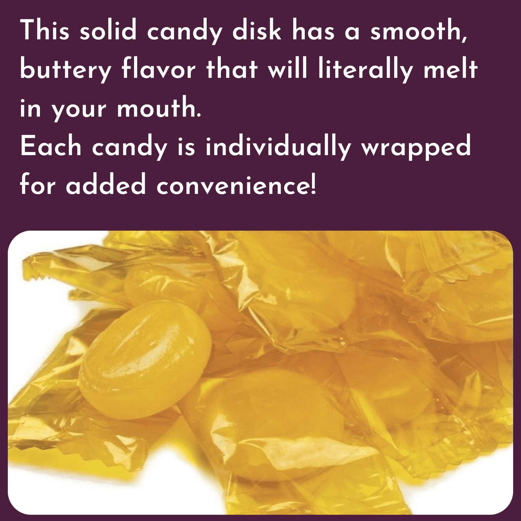 WinCrest Butterscotch Disks - Wrapped Hard Candy - 5 Lb Case