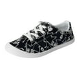 thumbnail image 4 of Women's Fashion Print Slip On Canvas Sneakers Classic Comfortable Low Top Casual Walking Flat Shoes, 4 of 5